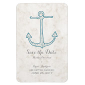 Royal Blue Rustic Anchor Save the Date Magnet (Vertikal)