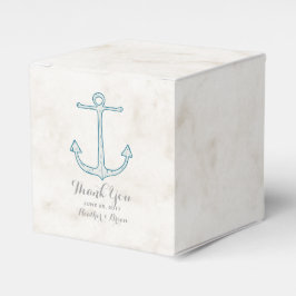 Royal Blue Rustic Anchor Wedding Geschenkschachtel