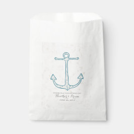 Royal Blue Rustic Anchor Wedding Geschenktütchen