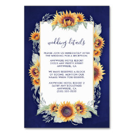 Royal Blue Rustic Hochzeitspaare Tischnummer