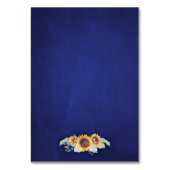 Royal Blue Rustic Hochzeitspaare Tischnummer (Rückseite)