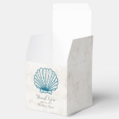 Royal Blue Rustic Seashell Wedding Geschenkschachtel (Geöffnet)
