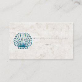 Royal Blue Rustic Seashell Wedding Platzkarten