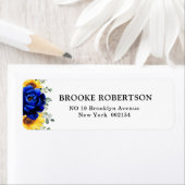 Royal Blue Rustic Sonnenblume Moderne Blumenhochze (Insitu)
