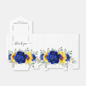 Royal Blue Rustic Sonnenblume Moderne Blumenhochze Geschenkschachtel (Ungefaltet)
