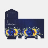 Royal Blue Rustic Sonnenblume Moderne Blumenhochze Geschenkschachtel (Ungefaltet)