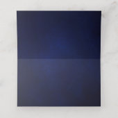 Royal Blue Rustic Sonnenblume Moderne Blumenhochze Platzkarte (Innenseite Aufgefaltet)