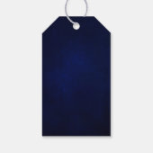 Royal Blue Rustic Sonnenblume Moderne Hochzeit Wil Geschenkanhänger (Rückseite)