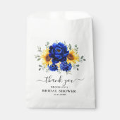 Royal Blue Rustic Sonnenblume Modernes Brautparty Geschenktütchen (Vorderseite)