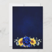 Royal Blue Rustic Sonnenblume Wir machen noch Einl Einladung (Rückseite)