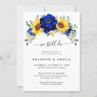 Royal Blue Rustic Sonnenblume Wir tun es noch