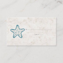 Royal Blue Rustic Starfish Hochzeit Platzkarten
