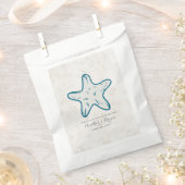 Royal Blue Rustic Starfish Wedding Geschenktütchen (Ausgeschnitten)