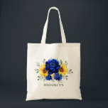 Royal Blue Rustic Sunflower Bridesmaid Geschenk Tragetasche<br><div class="desc">Elegante und moderne rustikale Hochzeitsgeschenk-Tote-Tasche mit hellgelber Sonnenblume,  königlich blauen Pfannkuchen,  Babyatemberaubung,  Gipsophila Blumenrahmen / Kranz mit Eukalyptus-Blätter. Weitere passende Designs und Variationen finden Sie in meinem "Blitzweddingpaperie" Shop. Und zögern Sie nicht,  mich für weitere Anpassungen oder Match-Artikel zu kontaktieren.</div>