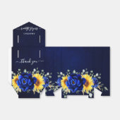 Royal Blue Rustic Sunflower Modern Brautparty F Geschenkschachtel (Ungefaltet)