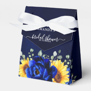 Royal Blue Rustic Sunflower Modern Brautparty F Geschenkschachtel