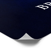 Royal Blue Rustic Sunflower Wedding Willkommenspen Poster (Ecke)