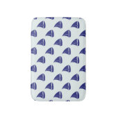 Royal Blue Sailboat Patches Badematte (Vorderseite Vertikal)