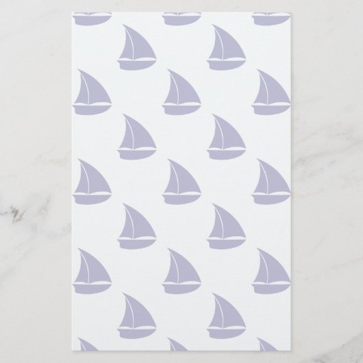 Royal Blue Sailboat Pattern Briefpapier (Vorderseite)