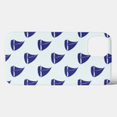 Royal Blue Sailboat Pattern Case-Mate iPhone Hülle (Rückseite (Horizontal))