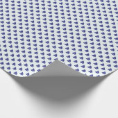 Royal Blue Sailboat Pattern Geschenkpapier (Ecke)