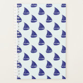 Royal Blue Sailboat Pattern Planer (Vorderseite)