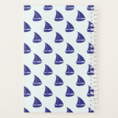 Royal Blue Sailboat Pattern Planer (Rückseite)
