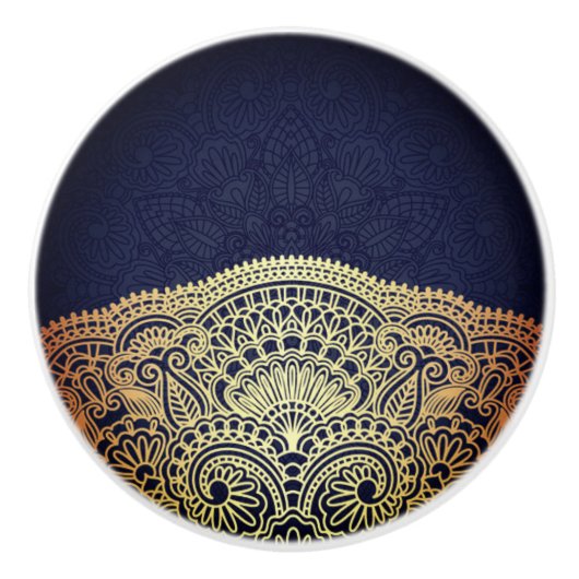 Royal Blue Sapphire Keramikknauf (Vorderseite)