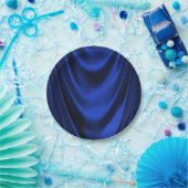 Royal Blue Satin Pappteller (Party)