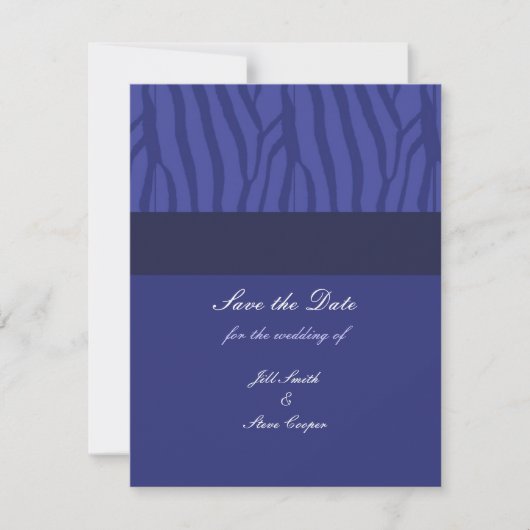Royal Blue Save the Date (Vorderseite)