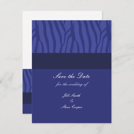 Royal Blue Save the Date (Vorne/Hinten)