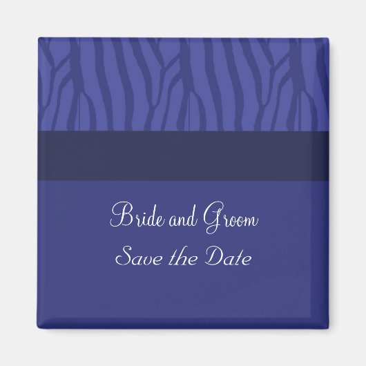 Royal Blue Save the Date Magnet (Vorne)
