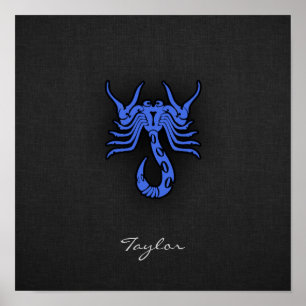Royal Blue Scorpio Poster