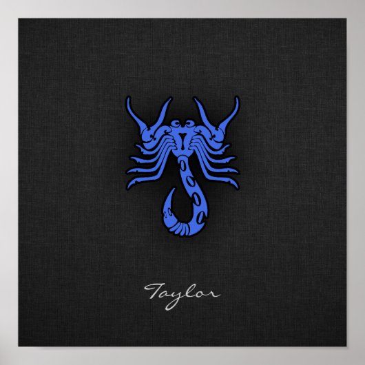 Royal Blue Scorpio Poster (Vorne)