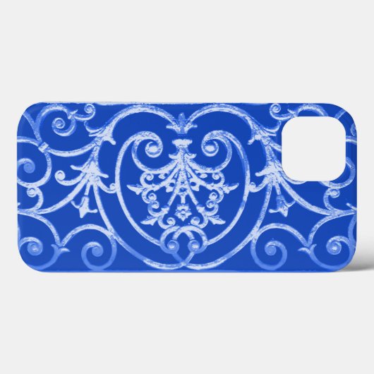 Royal Blue scrollwork pattern Case-Mate iPhone cas Hülle (Rückseite (Horizontal))