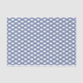 Royal Blue Seigaiha Pattern Seidenpapier (Vorderseite)
