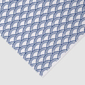Royal Blue Seigaiha Pattern Seidenpapier (Ausschnitt)