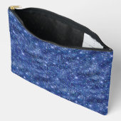Royal Blue Sequin Pattern Zubehörtasche (Offen)