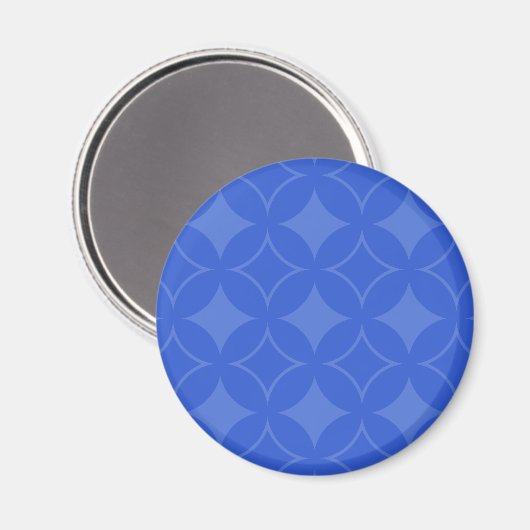Royal Blue Shippo Muster Magnet (Vorderseite/Rückseite)