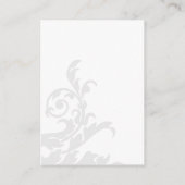 Royal Blue Silver Blühe Hochzeitsempfang Begleitkarte (Rückseite)