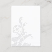 Royal Blue Silver Blühe Hochzeitsempfang Begleitkarte (Rückseite)