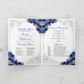 Royal Blue Silver Butterfly Quinceanera Programm (Innenseite)
