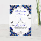 Royal Blue Silver Butterfly Quinceanera Programm (Rückseite)