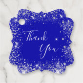 Royal blue silver danke geschenkanhänger (Vorderseite)