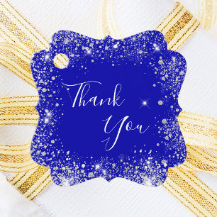 Royal blue silver danke geschenkanhänger