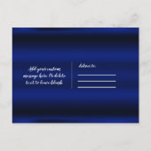 Royal Blue Silver Eiffel Tower Paris Save the Date Ankündigungspostkarte (Rückseite)