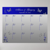 Royal Blue, Silver Gray Table Plakat (Vorne)