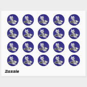 Royal Blue Silver High Heel Sticker (Blatt)