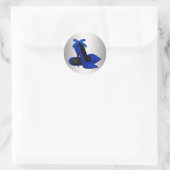 Royal Blue Silver High Heel Sticker (Tasche)