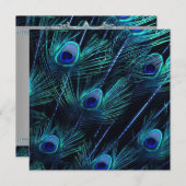 Royal Blue Silver Royal Indian Peacock Wedding Einladung (Vorne/Hinten)